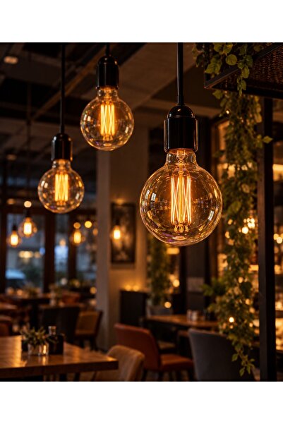 Genel Markalar G95 Rustik LED Filament Ampul E27 Dekoratif Vintage Glop Ampul...