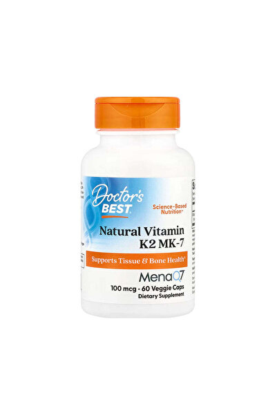 Doctor's Best فيتامين ك2 طبيعي MK-7 100 ميكروغرام - 60 كبسولة نباتية