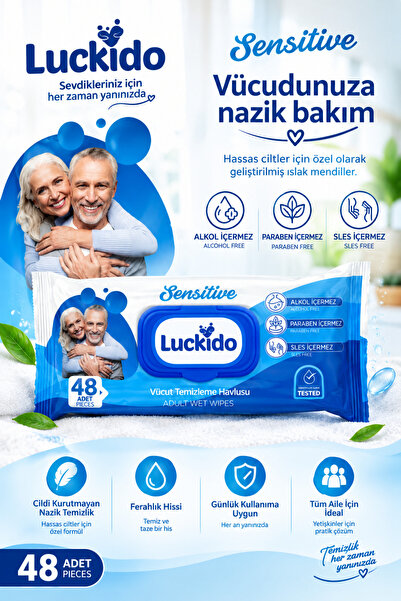 Luckido Vücut Temizleme Havlusu 48'Li