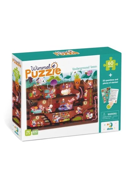 dodotoys Παζλ Dodo Υπόγεια Πόλη - Παζλ Wimmel με ερωτήσεις στα ΕΛΛΗΝΙΚΑ (60 τ...