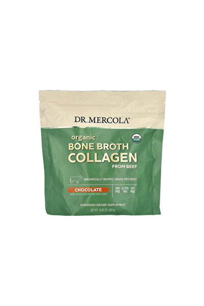 Dr Mercola مسحوق الكولاجين العضوي من مرق العظام من د. ميركولا (بنكهة الشوكولا...