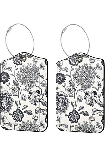 GENERAL 2 PCS Luggage Travel Tags for Suitcases,Cute PU Leather Name Tag with...