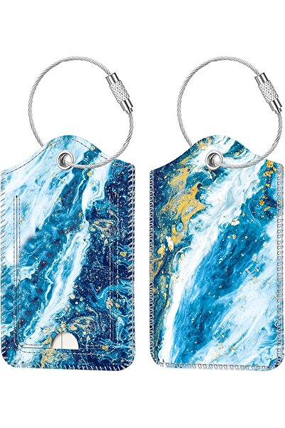Fintie 2 Pcs Luggage Tags, Privacy Cover ID Label with Stainless Steel Loop a...