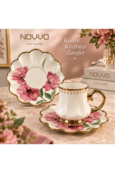 NOVVO Florensa Kahve Fincan Takımı 6 Kişilik 12 Parça