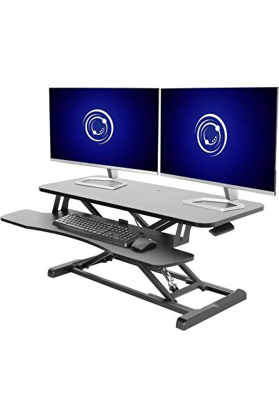 Arabest 37 Inch Adjustable Height Desk Converter,Sit Stand Dual Monitor Lapto...