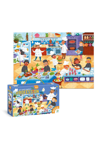 dodotoys Παζλ Dodo "Οι επαγγελματικές επιχειρήσεις" - Σεφ 150 τεμάχια.