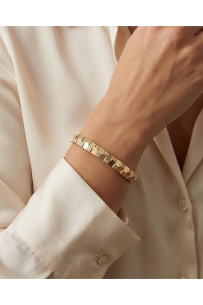 SE Jewellery Collection Selin Ersoy Xuping Gold Renk Piramit Desenli Zirkon T...