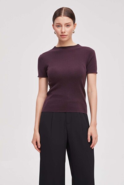Livia Women's Cropped Plain Half-Sleeve Top