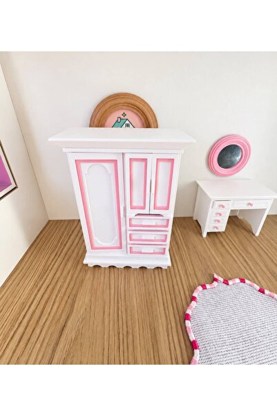 MİNİNOVASTUDİO MiniNova 3D Baskı Mini Gardırop Oyuncak Ev Yatak Odası Mobilyası