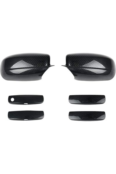 sportuli Carbon Fiber Side Mirror Caps + Door Handle Covers Replace for 2011-...