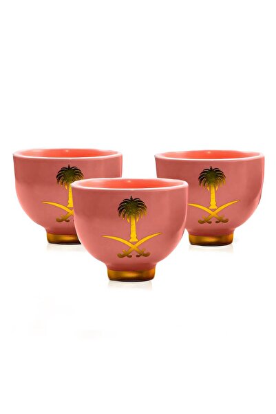 Hawa al-sahel al-thhabe Saifain & Palm Arabic Coffee Cups Set