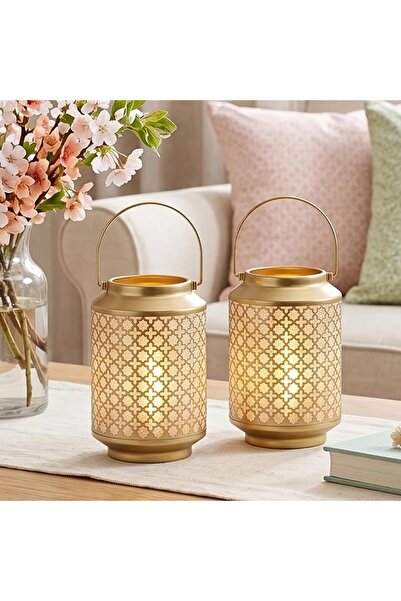 TRIROCKS Set of 2 Battery Operated Lamp 9'' High Cordless Table Lamp Battery ...