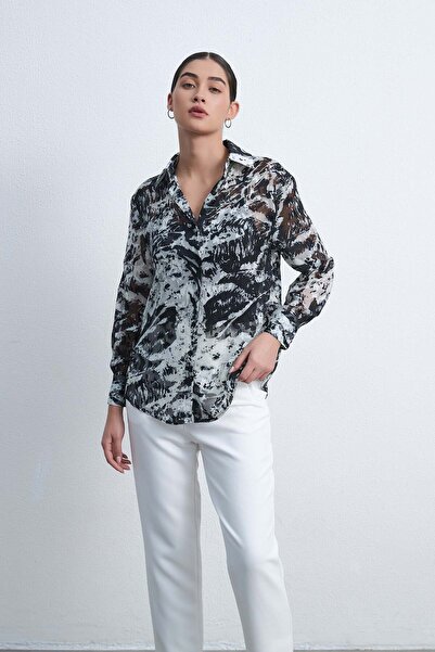 Livia Women's Printed Long-Sleeve Blouse