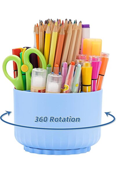 Marbrasse Desk Organizer, 360-Degree Rotating Pen Pencil Holder for Desk, Des...