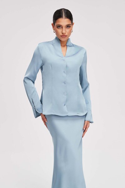 Livia Women's Long-Sleeve Button-Front Blouse
