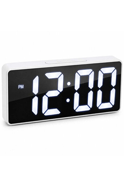 JML Ceas Digital LED 15×6.5cm, Afișaj Oglinda cu Cifre Mari, Alarmă
