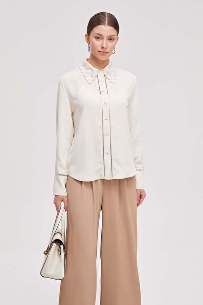 Livia Women's Openwork Long-Sleeve Blouse
