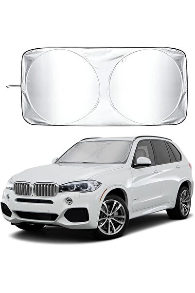 GENERAL Car Windshield Sun Shade with Storage Pouch, Foldable Automotive Wind...