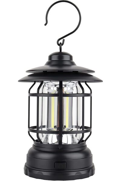EXCEFORE Camping Lantern Battery Powered, Portable Outdoor Emergency Lamp, Ha...