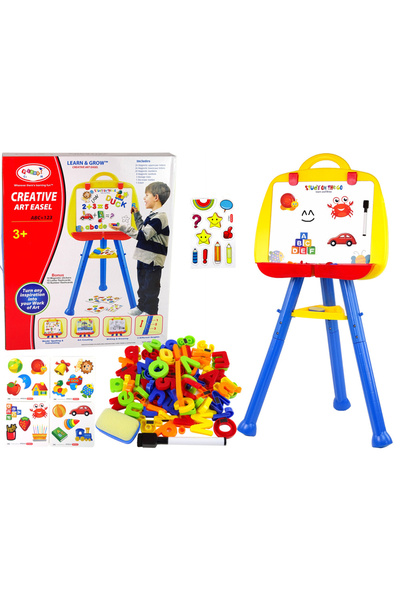 LEAN Tablă magnetică de birou cu marker și magnet, albastră