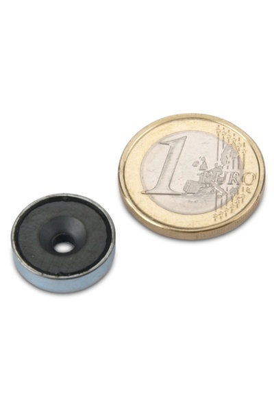 Magnitech Μαγνητική Βάση Φ16x4.5x3.5mm με Κωνική Οπή, Φερρίτης, Δύναμη Έλξης ...