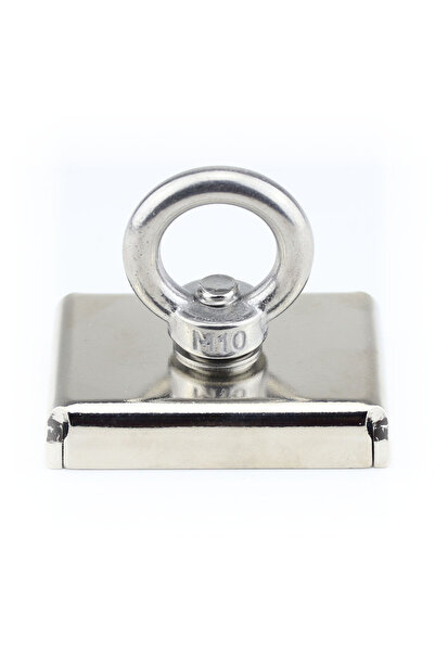 Magnitech Μαγνήτης Ποδοκολλητήριος 75x55x15mm x M10 Νεοδυμίου Δύναμη Έλξης 110kg