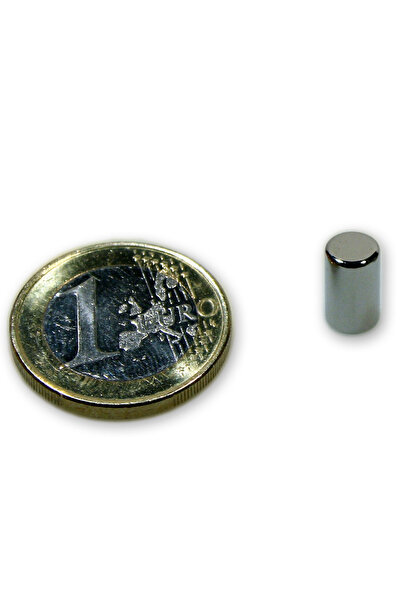Magnitech Κυλινδρικός Μαγνήτης Φ7x10mm Νεοδυμίου Δύναμη Έλξης 2.2kg
