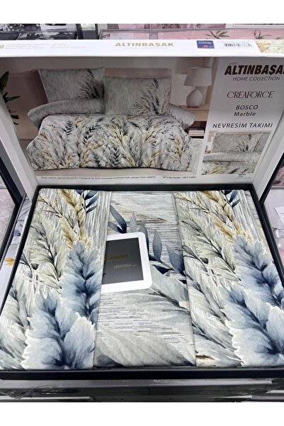 Altınbaşak Bosco Marble Creaforce %100 Pamuklu Çift Kişilik