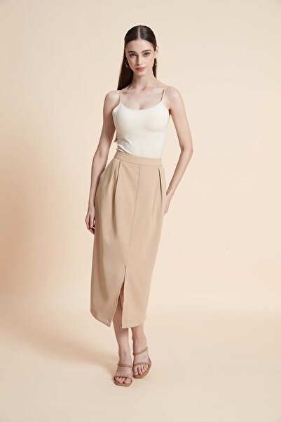 Yola Midi Pencil Skirt with Slit