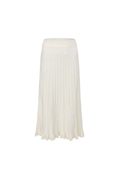 Livia Women's Midi Pleated Ruffle-Detail Skirt