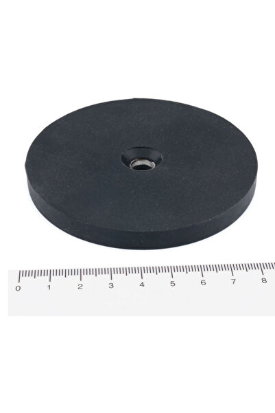 Magnitech Μαγνήτης Δίσκος Φ88x8.5x8.5mm από Καουτσούκ με Κωνική Οπή, Νεοδυμίο...