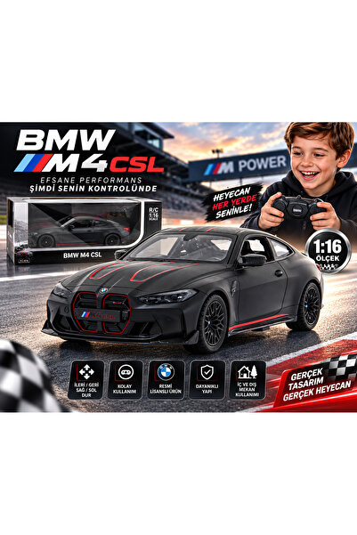Cici Oyuncak BMW M4 CSL G82 1:16 Lisanslı Uzaktan Kumandalı Araba – 30 cm Det...