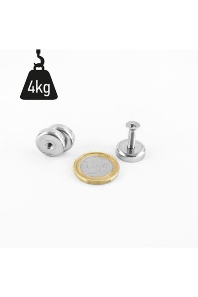 Magnitech Μαγνητική Βάση Φ16x4.5mm με Εσωτερικό Σπείρωμα M4, Νεοδυμίου, Δύναμ...