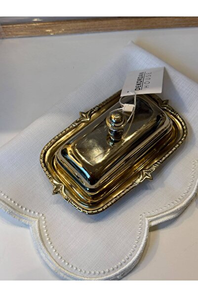 Dekordan House Stainless Steel Gold Butter Dish