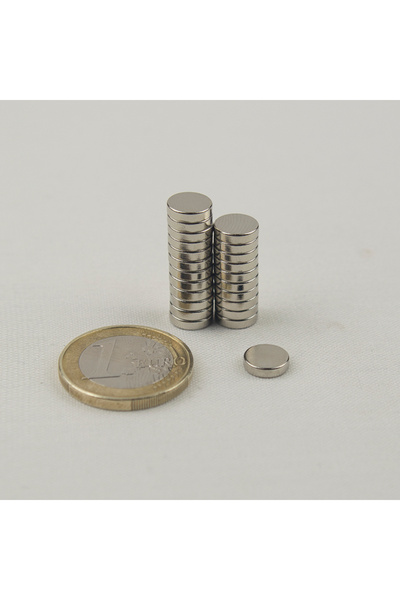 Magnitech Μαγνήτης Δίσκος Νεοδυμίου Φ8x1mm Δύναμη Έλξης 540γρ.