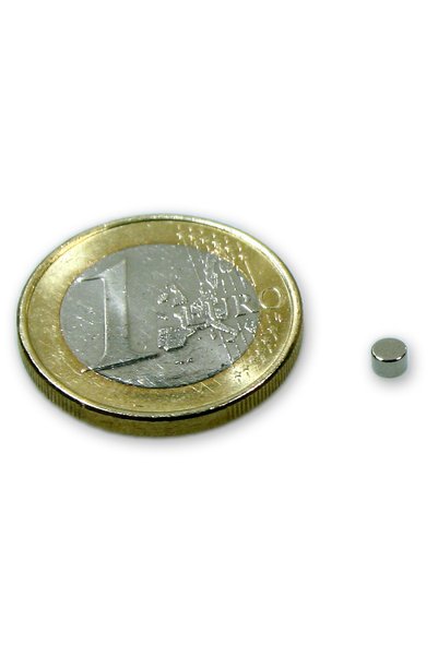 Magnitech Μαγνητικός Δίσκος Νεοδυμίου Φ3x1.5mm Δύναμη Έλξης 300γρ.