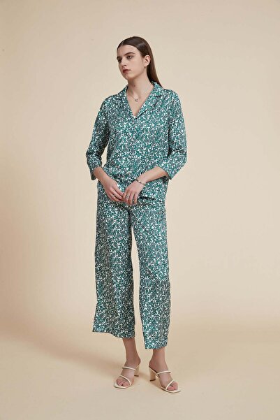 Yola Patterned Pyjama Set with 3/4 Sleeves