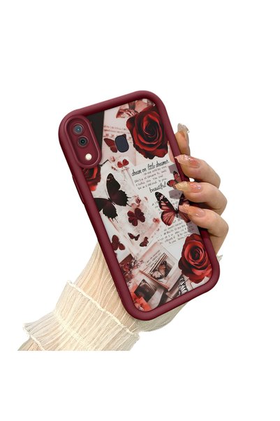 CHICASELUX Samsung Galaxy A20/A30 Compatible Rose and Butterfly Case, Retro C...