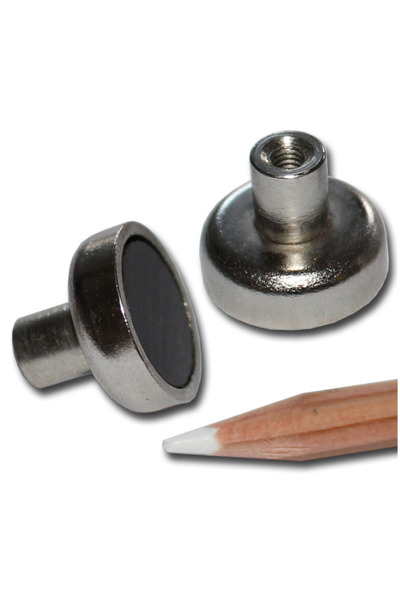 Magnitech Μαγνήτης Ποδιού Φ20x6.5mm x M4x7 Εξωτερικό Σπείρωμα Φερρίτης Δύναμη...