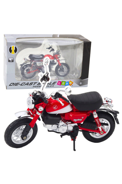 LEAN Lumini metalice retro clasice pentru motocicletă, roșii, 1:12