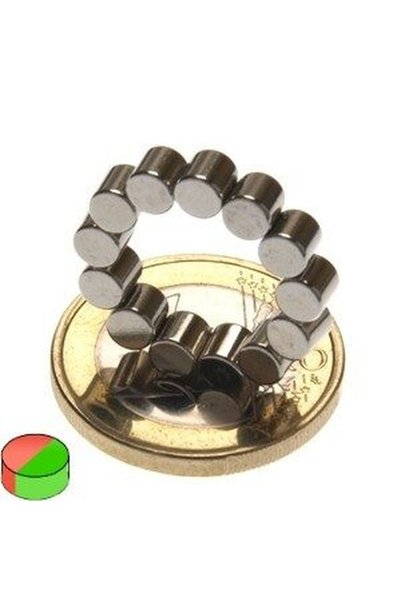 Magnitech Μαγνήτης Δίσκος Φ6x2.5mm Διαμετρικός Νεοδυμίου Δύναμη Έλξης 200gr