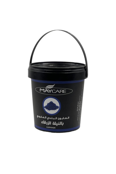 MAYCARE صابون بلدي مغربي ماركة ماي كير باللون الأزرق النيلي 900 جرام