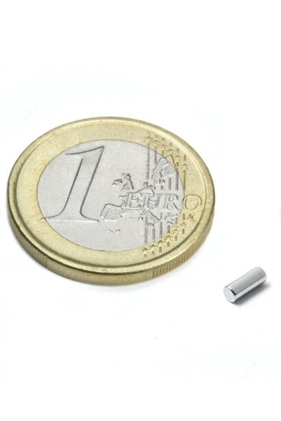 Magnitech Μαγνήτης Νεοδυμίου Κυλινδρικός Φ2x5mm Δύναμη Έλξης 170γρ.