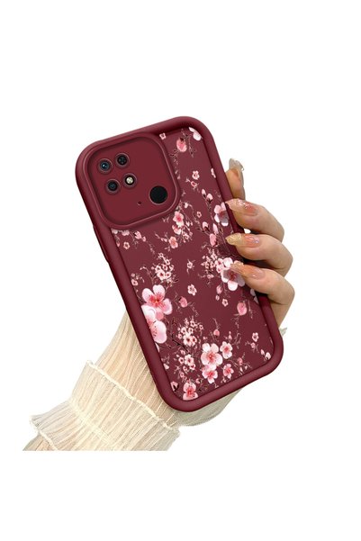 CHICASELUX حافظة زهرة الكرز الأنيقة المتوافقة مع Redmi 10C، تصميم Fresh Young...