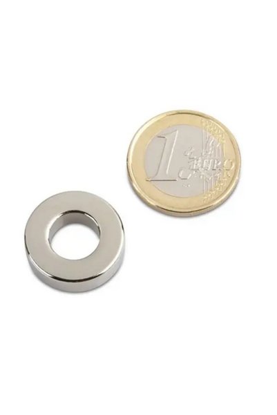 Magnitech Δακτυλιοειδής Μαγνήτης Νεοδυμίου Φ20x6x10mm με Οπή, Δύναμη Έλξης 7.9kg