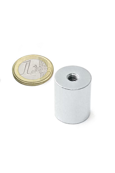 Magnitech Μαγνήτης Νεοδυμίου Κυλινδρικός Ποδοειδής Φ20x25mm με Εσωτερικό Σπεί...