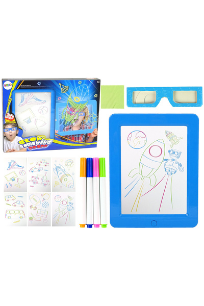 LEAN Ochelari Magic 3D Light Board Albaștri