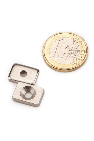 Magnitech Μεταλλικό Αντίστοιχο 10x14x3mm με Εσοχή για Βίδα με Κωνική Κεφαλή