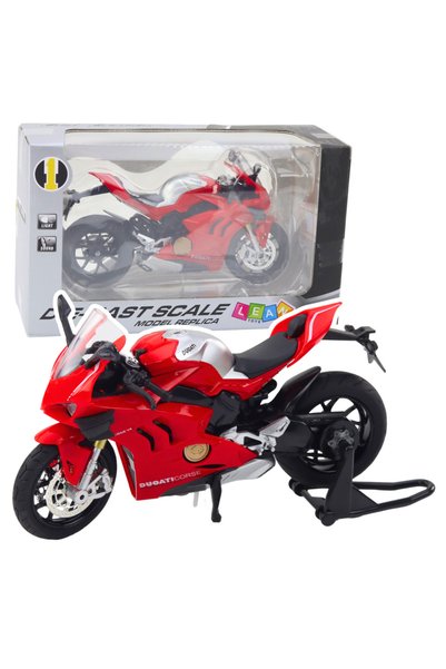 LEAN Motocicletă Sport Metal Lumini Sunete Roșu 1:12