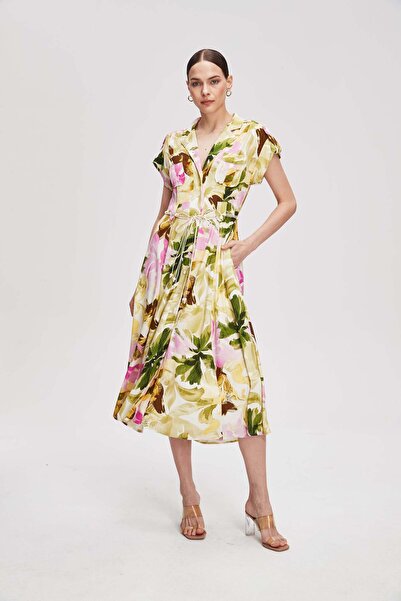 Livia Women's Midi Floral Short-Sleeve Dress